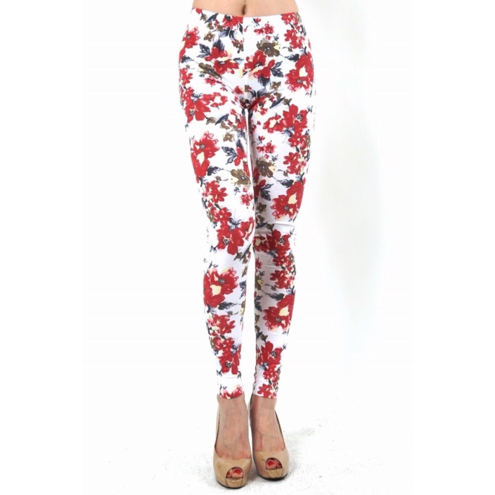 Zenana Outfitters Flower Print Leggings - Picture 2 of 4